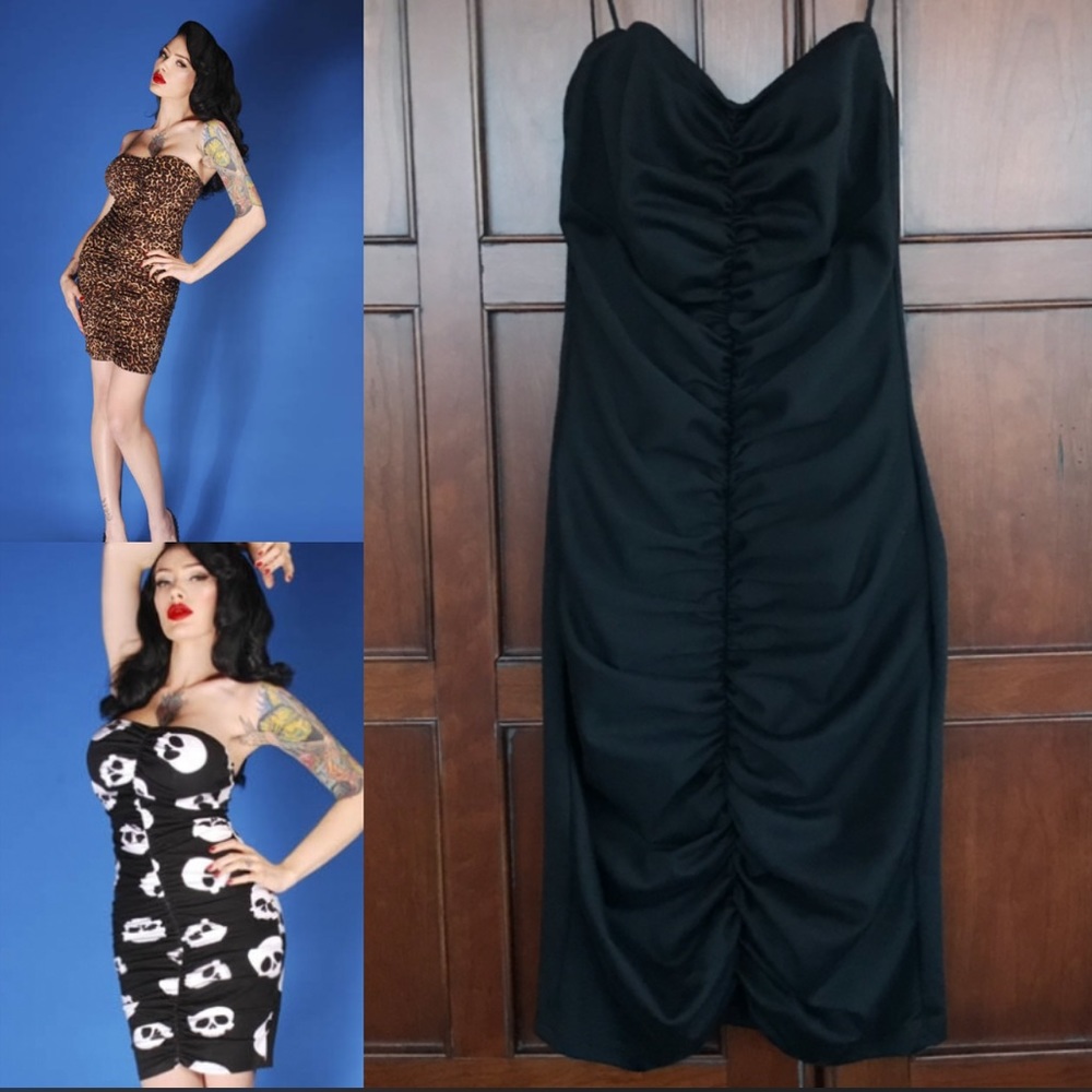 Deadly Dames Pinup Girl Clothing Dress in Black